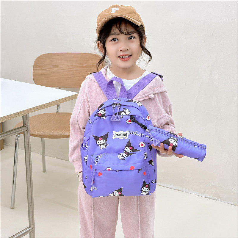 Children's Cartoon Cute Clow Printed Boys Two-piece Children's Backpacks