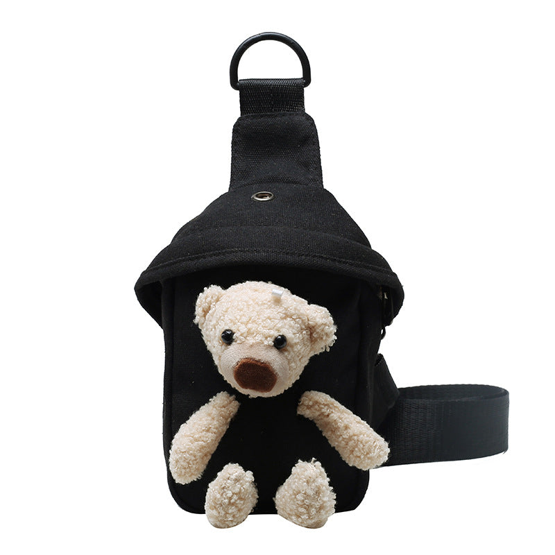 Victory Bear Canvas Cute Personality Tide Waist Packs