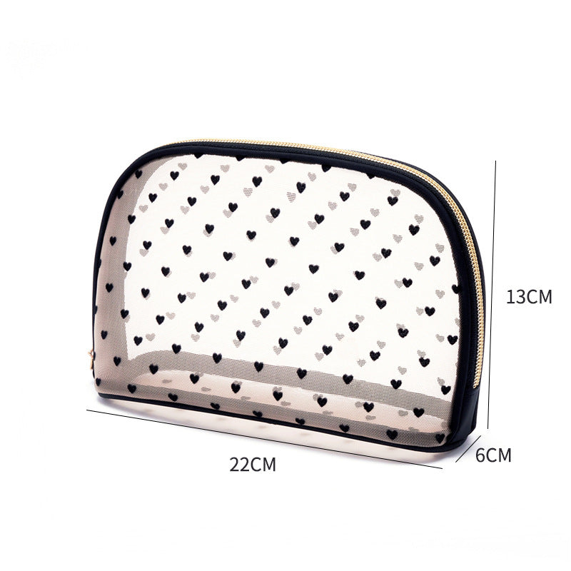 Large Capacity Mesh Makeup Toiletry Transparent Cosmetic Bags