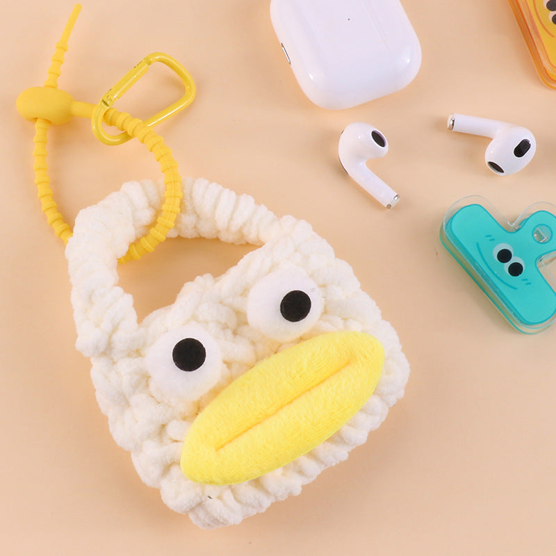 Knitted Earphone Sleeves Apple Protective Female Coin Purses