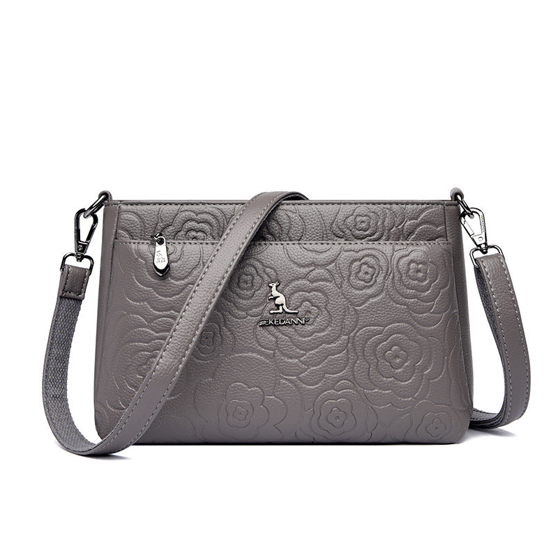 Female Kangaroo Simple Embossed Mom Large Crossbody Bags