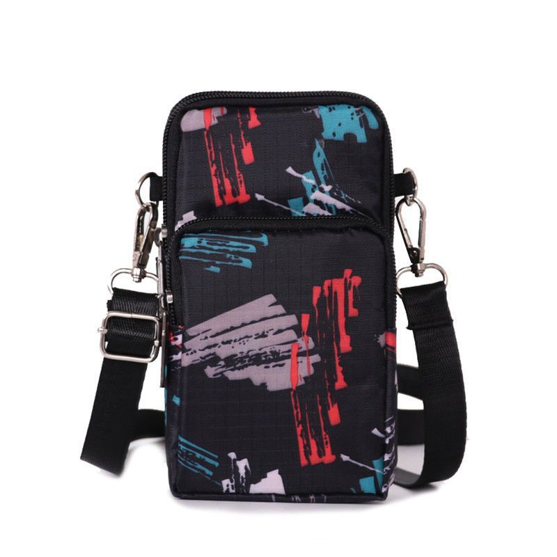 Women's Mobile Mini Large Screen Canvas Halter Phone Bags