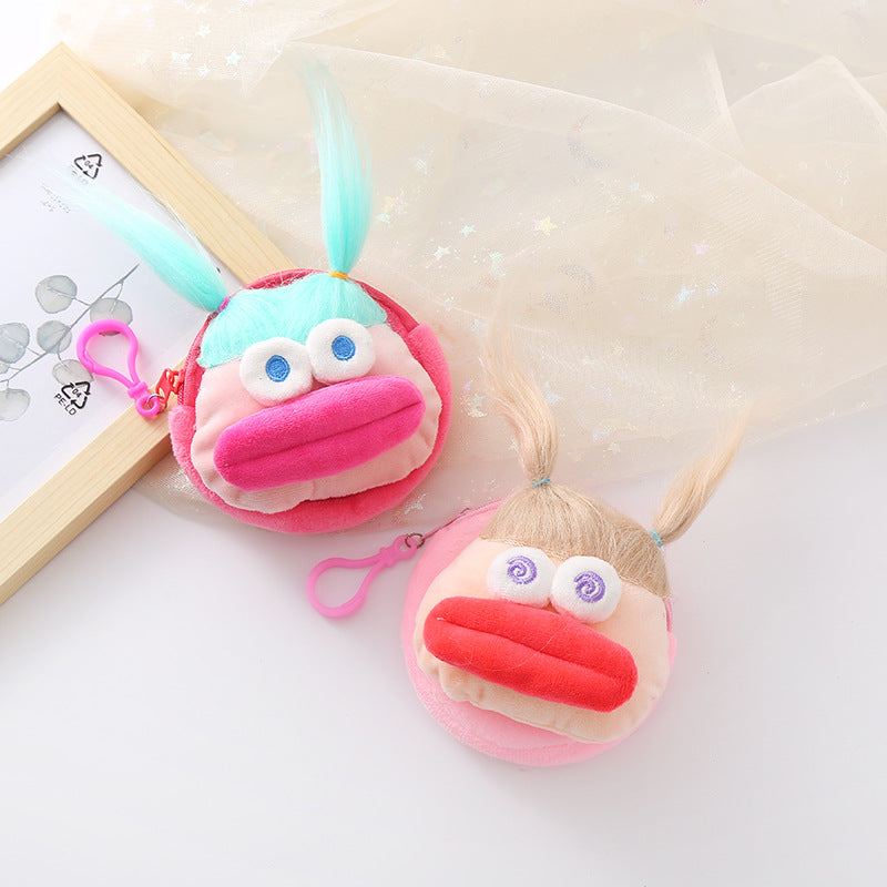 Cartoon Braid Sausage Mouth Potato Creative Purses