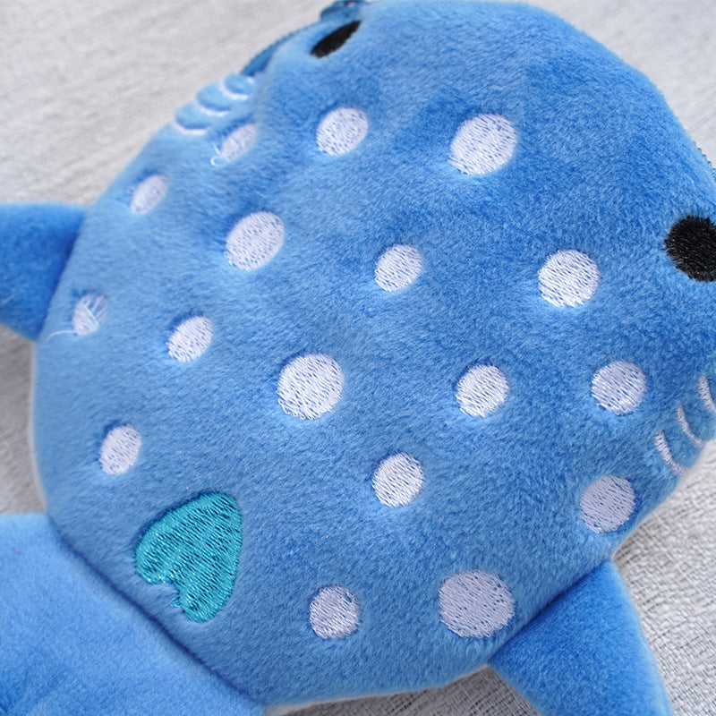 Requin en peluche mignon pendentif câble sacs à main à glissière