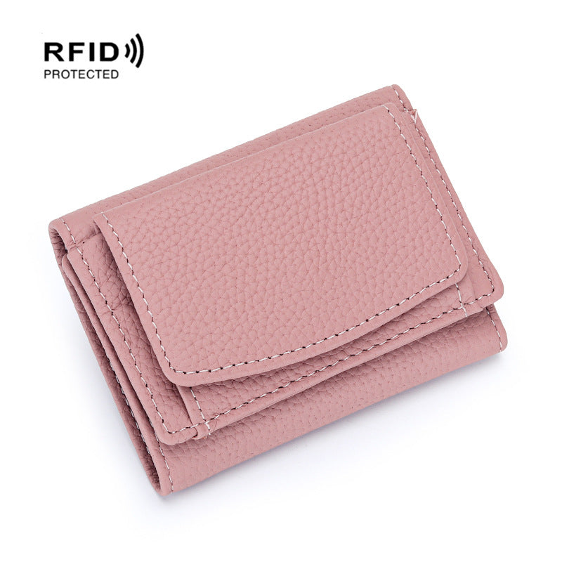 Women's Small Genuine Leather Mini Top Layer Cowhide Ladies Wallets