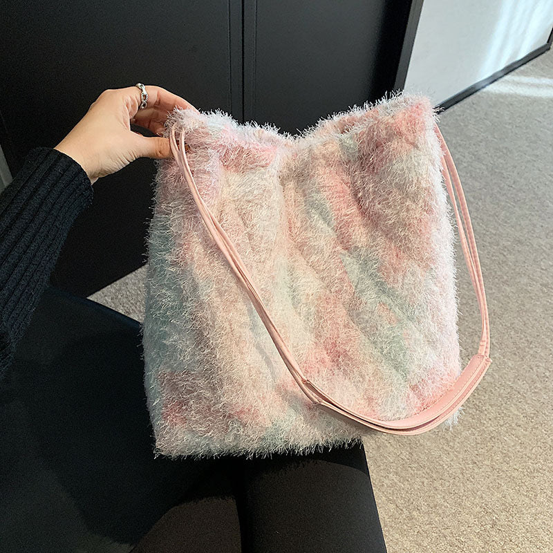 Down Cotton Garbage Bubble Solid Color Simple Gradient Bags