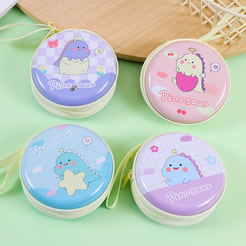 Children's Creative Cute Tinplate Cartoon Change Headset Bags