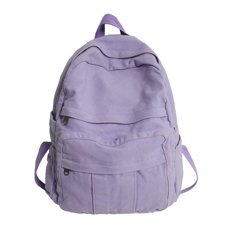 Women's Retro Large Capacity Simple High Korean Backpacks