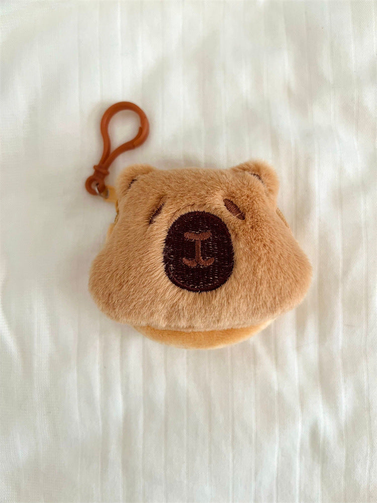 Capybara Plush Little Bear Doll Pendant Mini Coin Purses