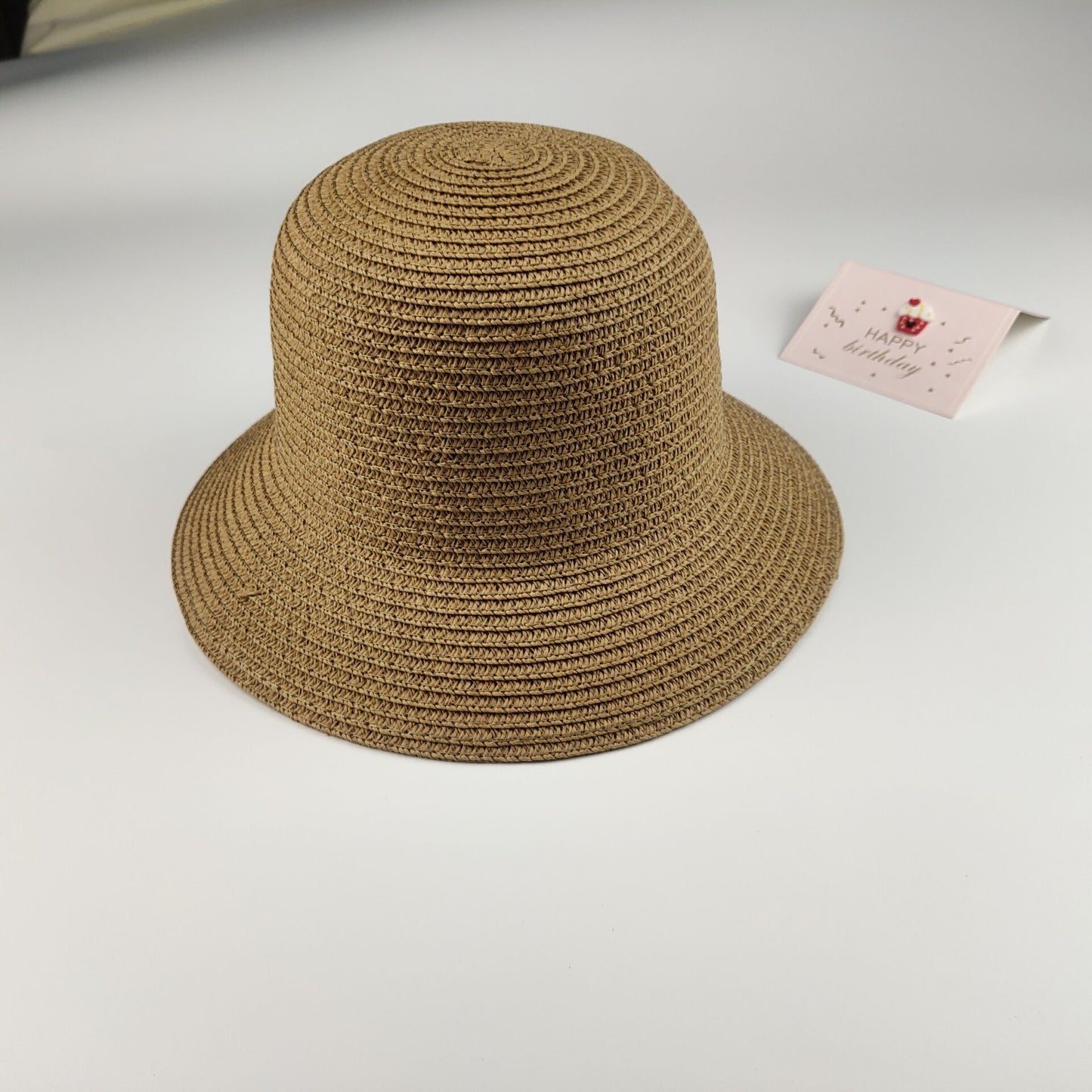 Chapeau de soleil en papier de paille d'été pour enfants, Mini porte-monnaie pour enfants