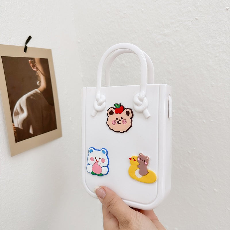 Mini sacs à bandoulière en Silicone pour enfants, ours de dessin animé mignon, sortie