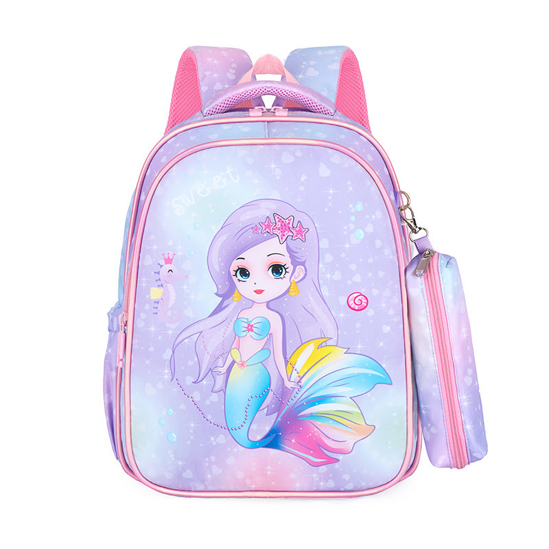 Children's Boys Primary Princess Clow Burden Reduction Elementary School Students' Schoolbags