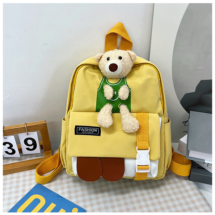 Children's Boys Cute Cartoon Plush Doll Bear Backpacks