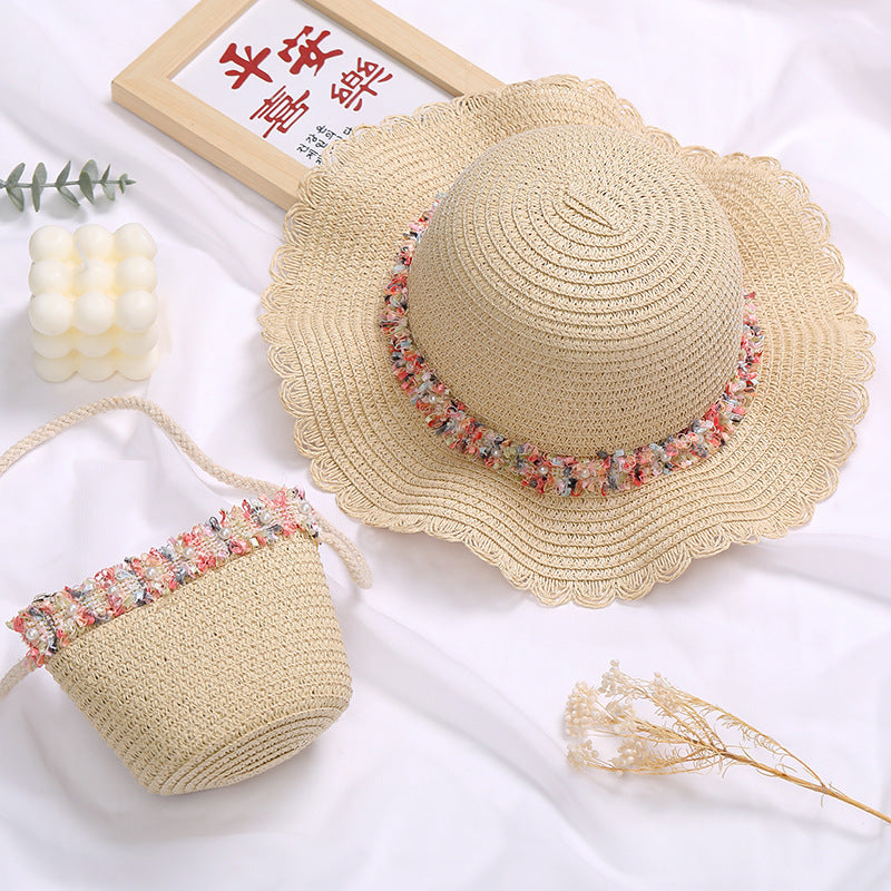 Children's Lace Bow Straw Woven Little Cute Bags