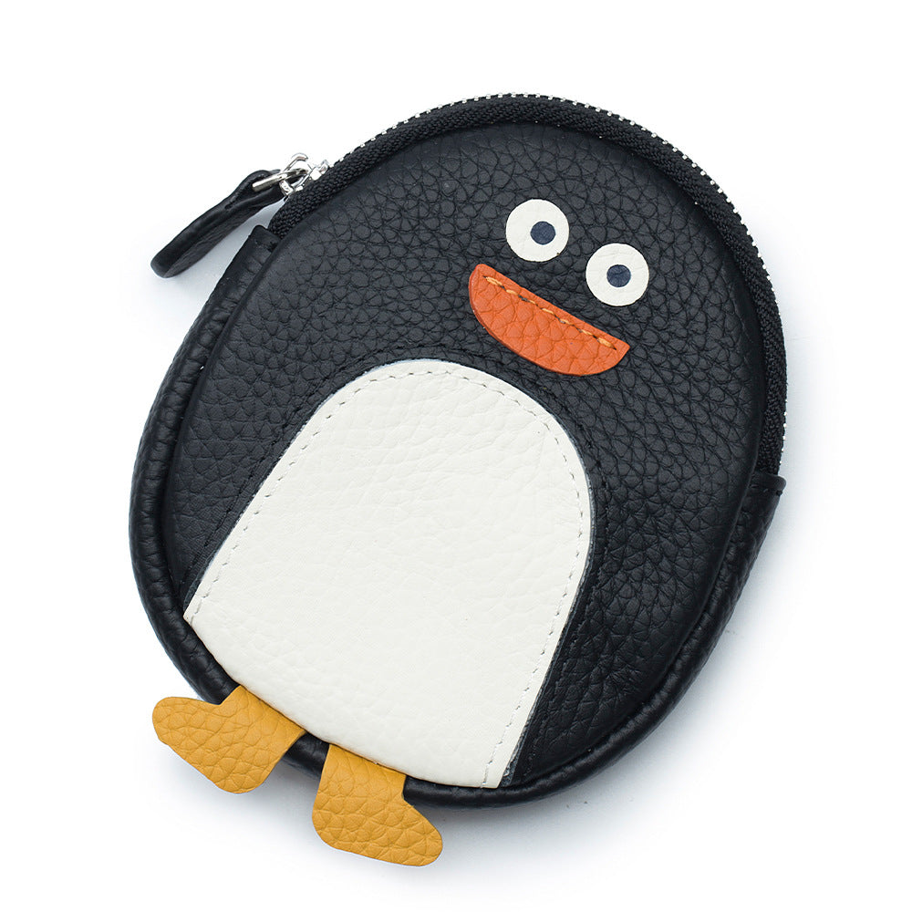 Women's Cute Animal Storage Genuine Leather Small Coin Purses