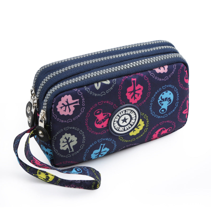 Women's Washed Denim Zipper Mobile Hand Portable Phone Bags