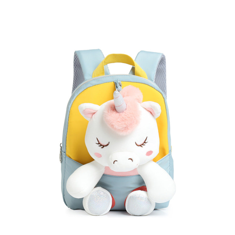 Cartoon Plush Korean Style Unicorn Doll Children's Backpacks