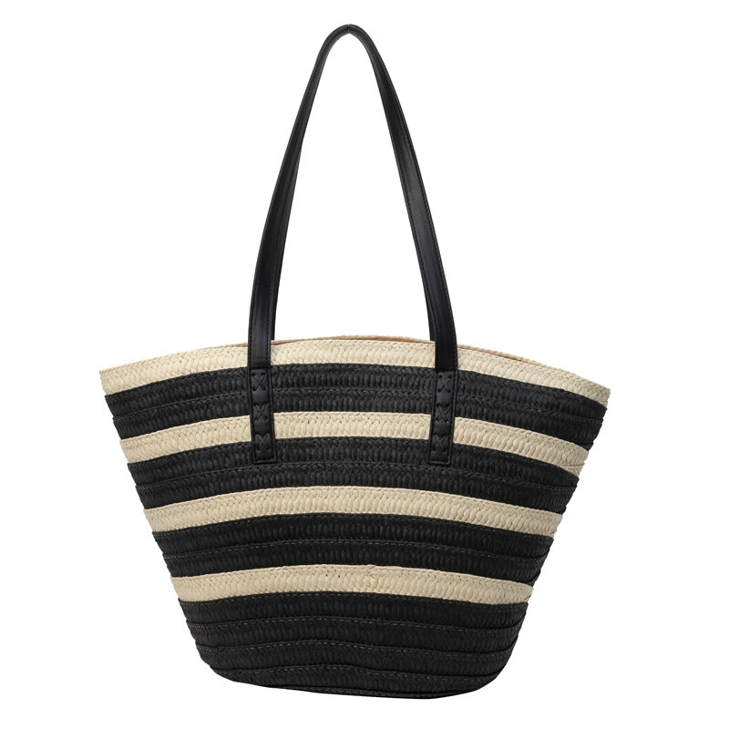 Women's Woven Bucket Beach Fashion Large Capacity Shoulder Bags