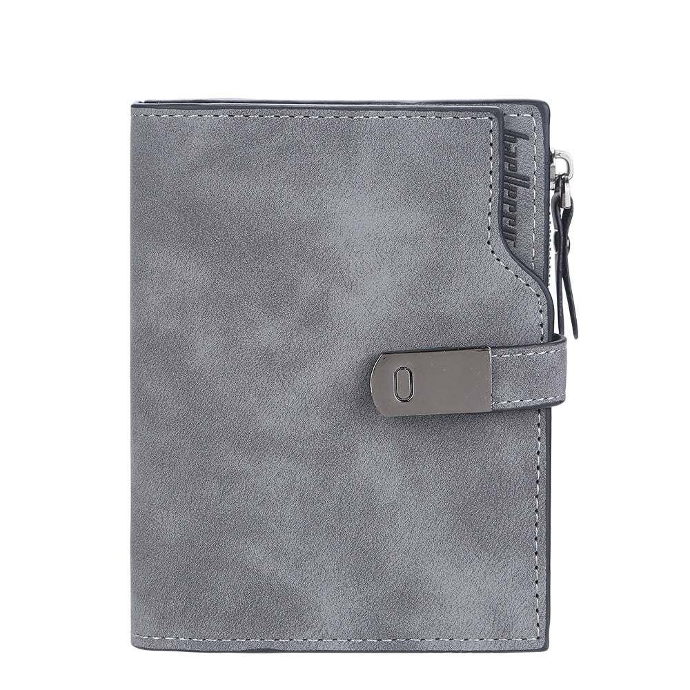 Cool Slouchy Fashion Zipper Short Folding Ladies Wallets