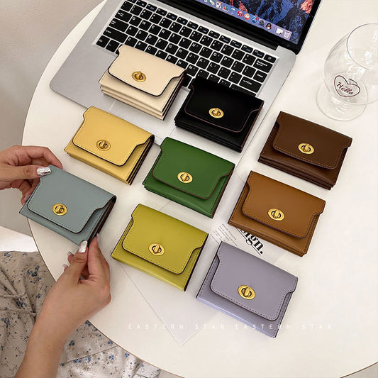 Dopamine Korean Style Short Chic Multicolor Card Holder