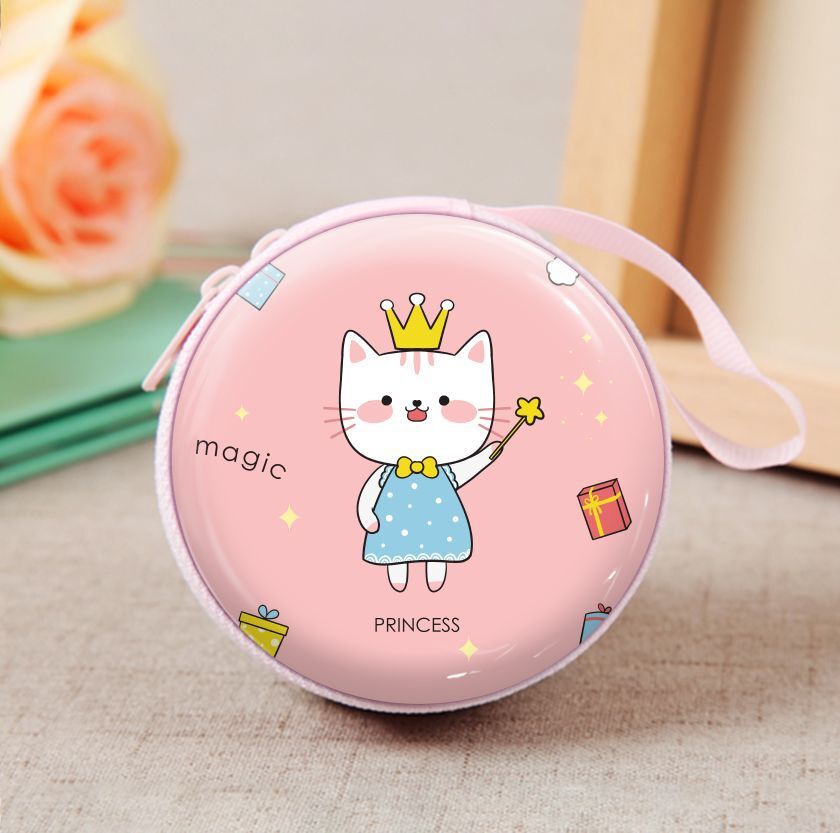 Children's Creative Cute Tinplate Cartoon Change Headset Bags