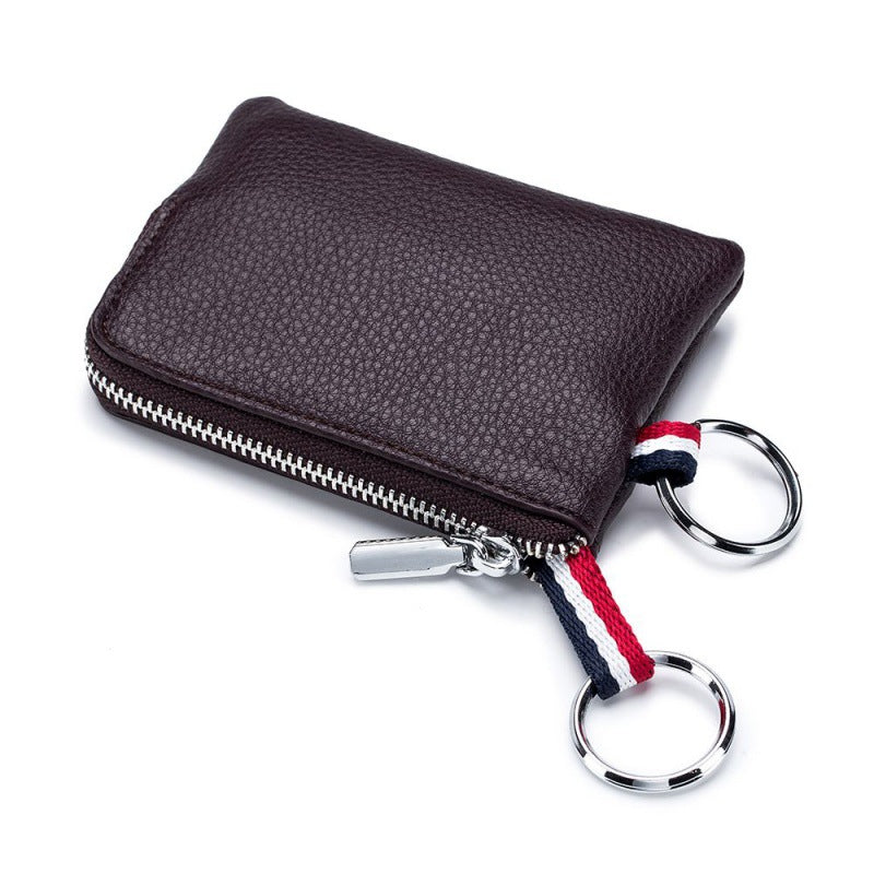 Men's Genuine Leather Small Simple Portable Mini Purses