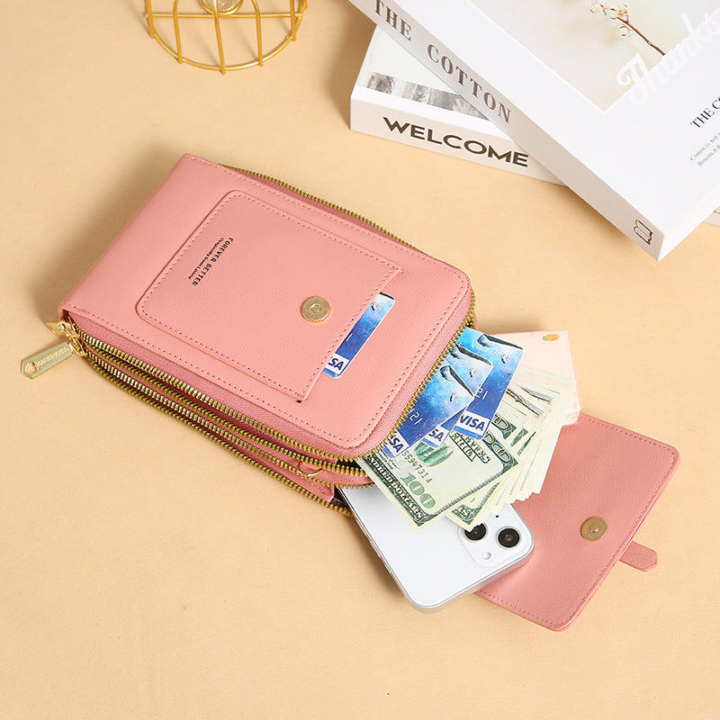 Women's Transparent Touch Screen Trendy Simple Mobile Phone Bags