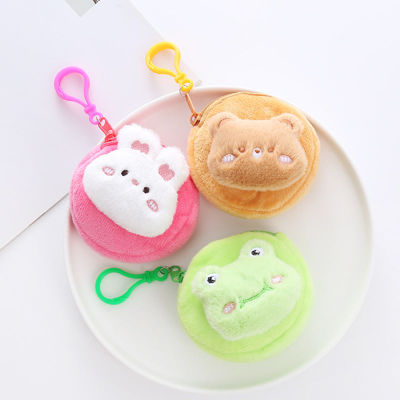 Plush Frog Rabbit Doll Cute Round Coin Purses