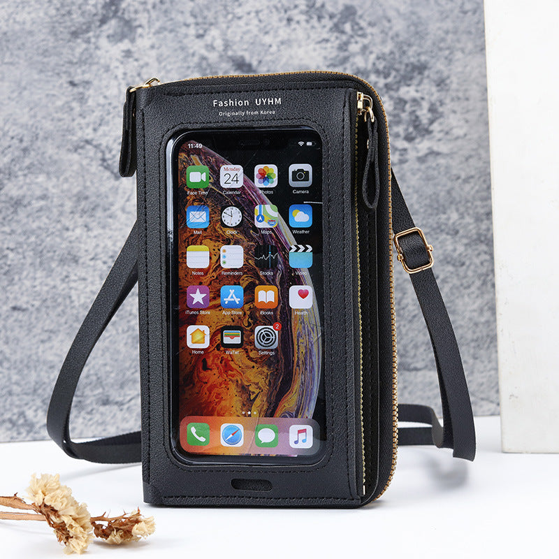 Women's Touch Screen Multifunctional Transparent Mini Mobile Phone Bags