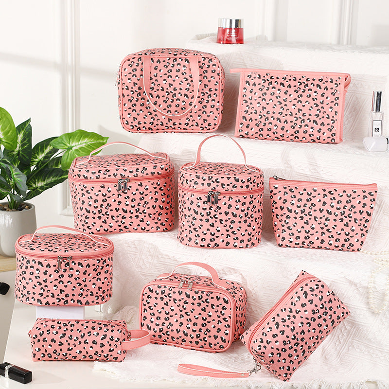 Large Capacity Leopard Print Good-looking Cosmetics Bags