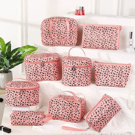 Large Capacity Leopard Print Good-looking Cosmetics Bags