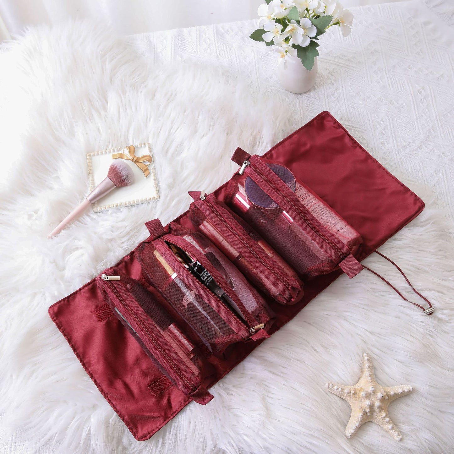 Women's Good-looking Detachable Portable Cosmetics Storage Wash Cosmetic Bags