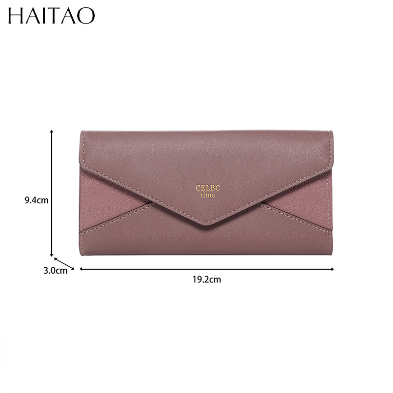 Women's Long High-grade Solid Color Zipper Source Ladies Wallets