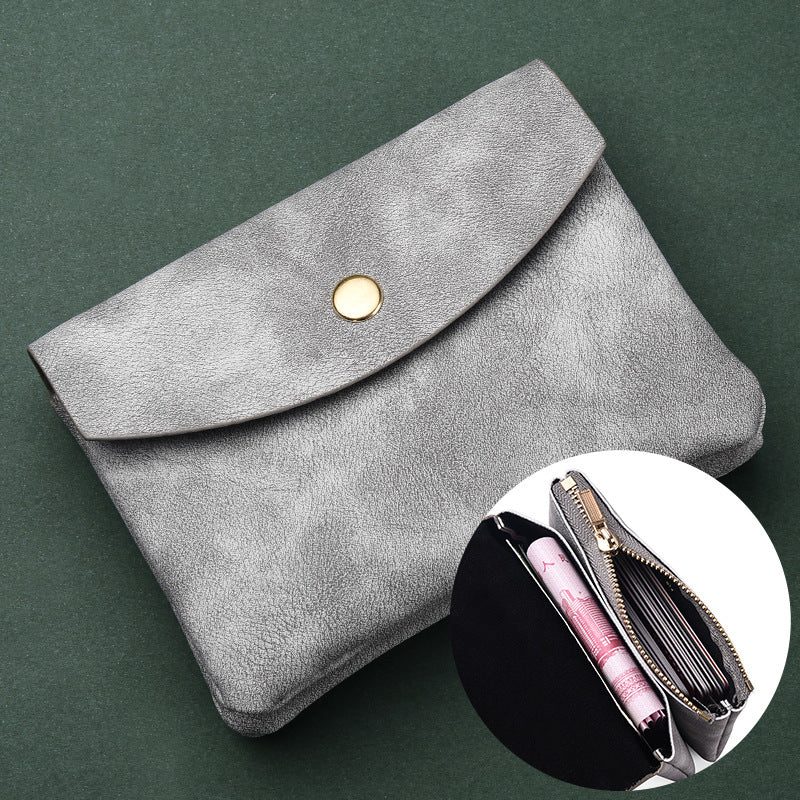 Pochette en cuir souple pour femmes, hommes et petits mini porte-monnaie