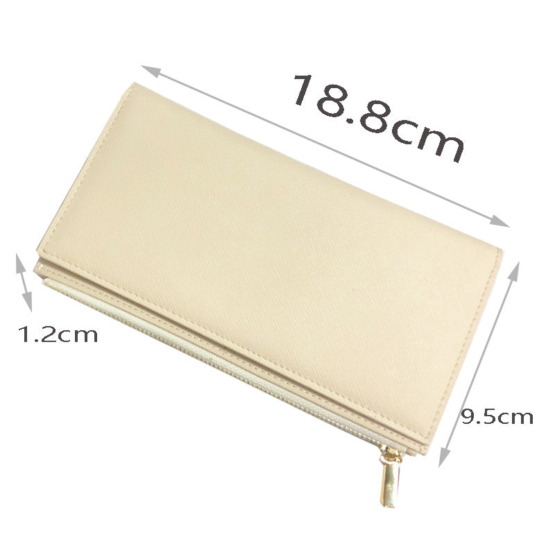 Women's High-grade Leather Swiping Design Clutch Cowhide Ladies Wallets