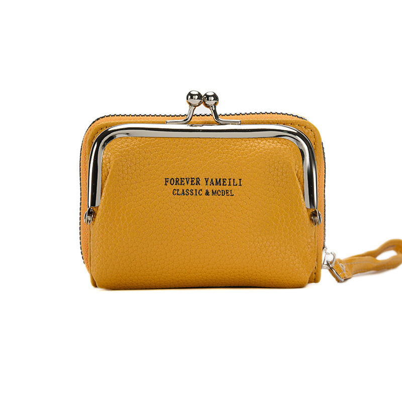 Porte-monnaie de niche simple, court, fin et mignon pour femmes