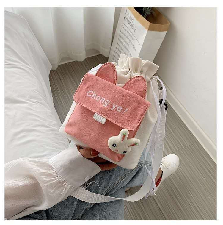 Women's Popular Canvas Simple Cute Small Children's Shoulder Bags