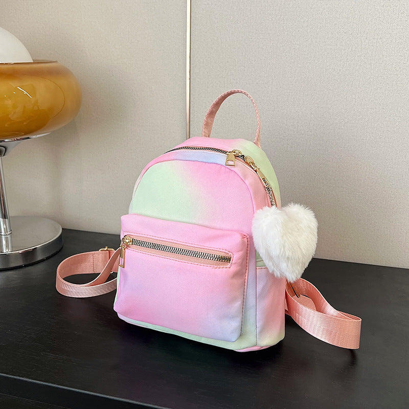 Trendy Texture Peach Heart Simple Personality Large Capacity Korean Backpacks