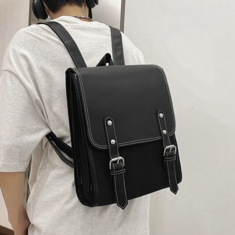 Men's Style British Fashion Retro Soft Leather Backpacks