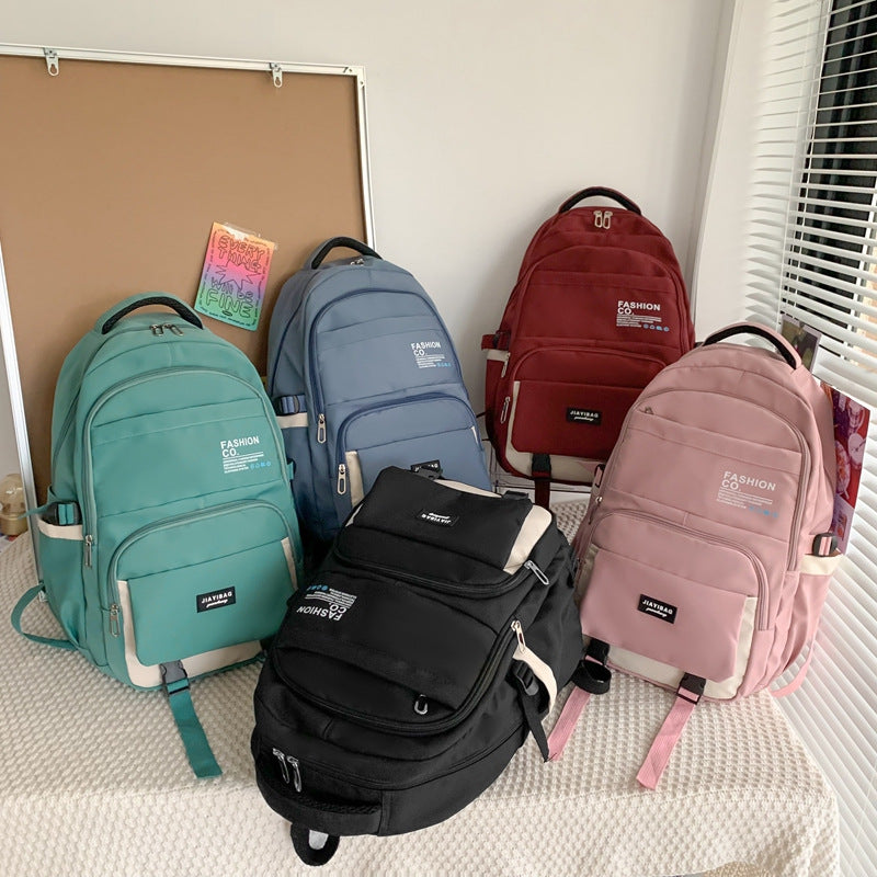 Korean Style Large Capacity Couple Fashion Letter Backpacks