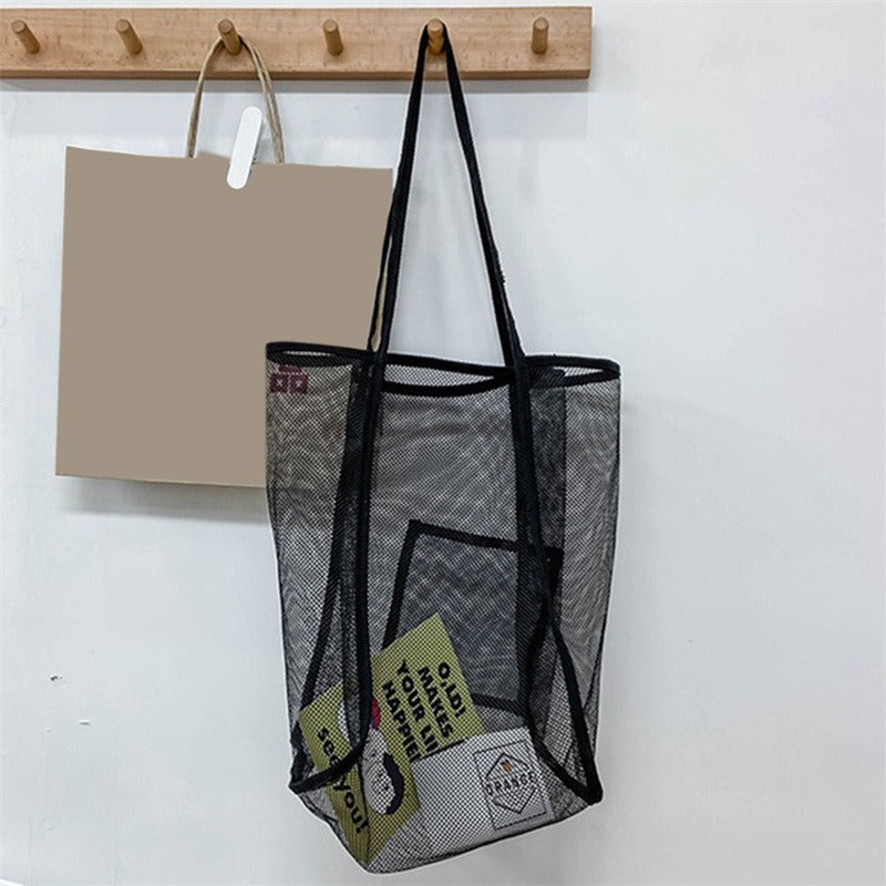 Summer Transparent Mesh Korean Style Leisure Bags