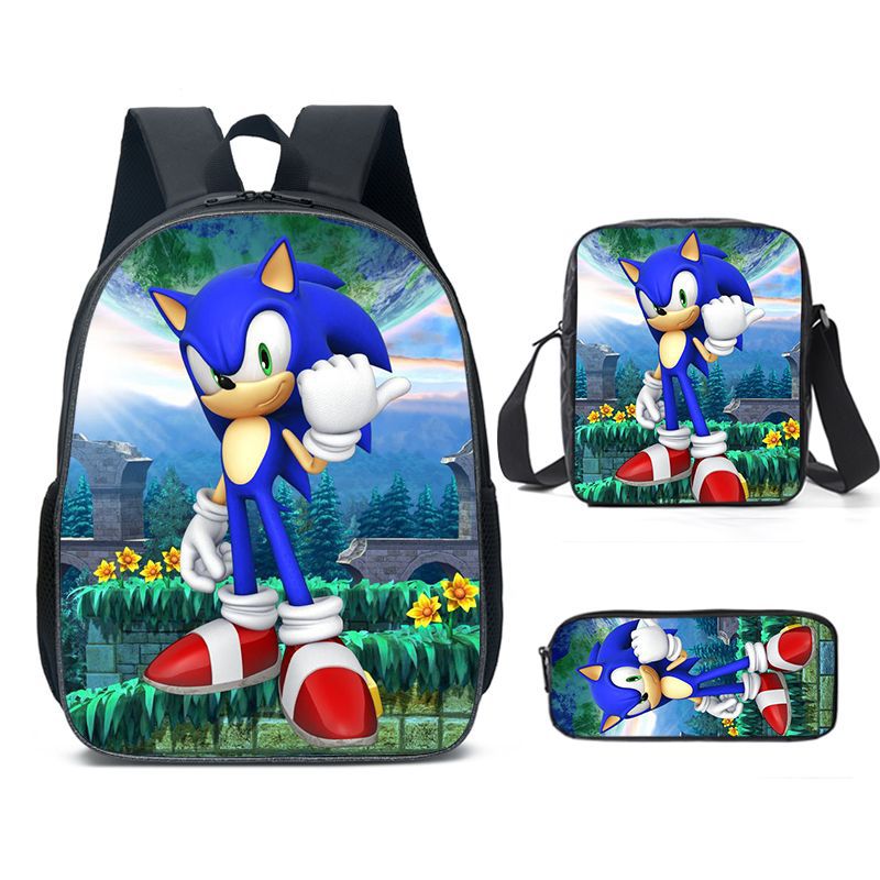 Classy Unique Charming Sonic Cartoon Primary Elementary School Students' Schoolbags